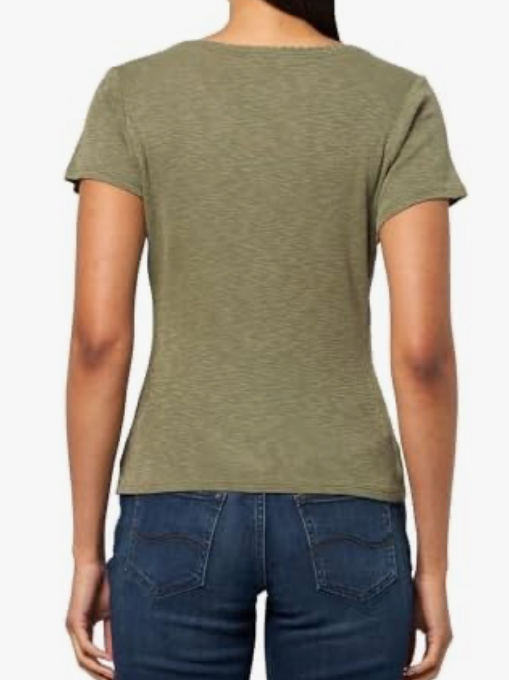 Lucky Brand Dusty Olive Slub Henley Top NWT Size Small - Picture 4 of 15